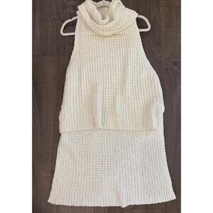 Free People Skyscraper Sweater‎ Chunky Sleeveless, Ivory Small